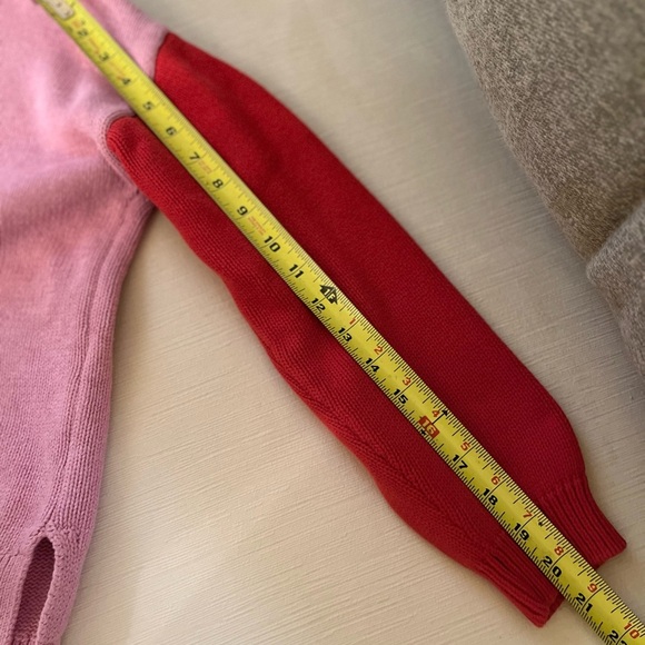 525 America Crewneck Sweater - Women's Large Red Pink Navy - Colorblock Knit - Picture 8 of 9